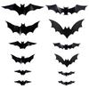 60 PCs Halloween Bats Wall Decor Battery Powered Bats Decorations Wall Stickers for Halloween Party Bedroom Window Decorations