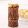 1PC Creative Bamboo Tube Shape Toothpick Holder Personality Household Solid Wood Toothpick Tank Living Room Kitchen Portable Wooden Toothpick Box