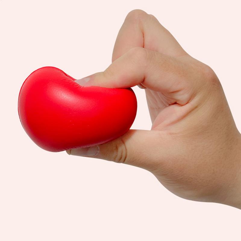 10LB Finger Exercise Ball Hand Grip Strengthening Exercise Hand Exerciser Single-Finger Heart Shaped Stress Balls Massage Ball