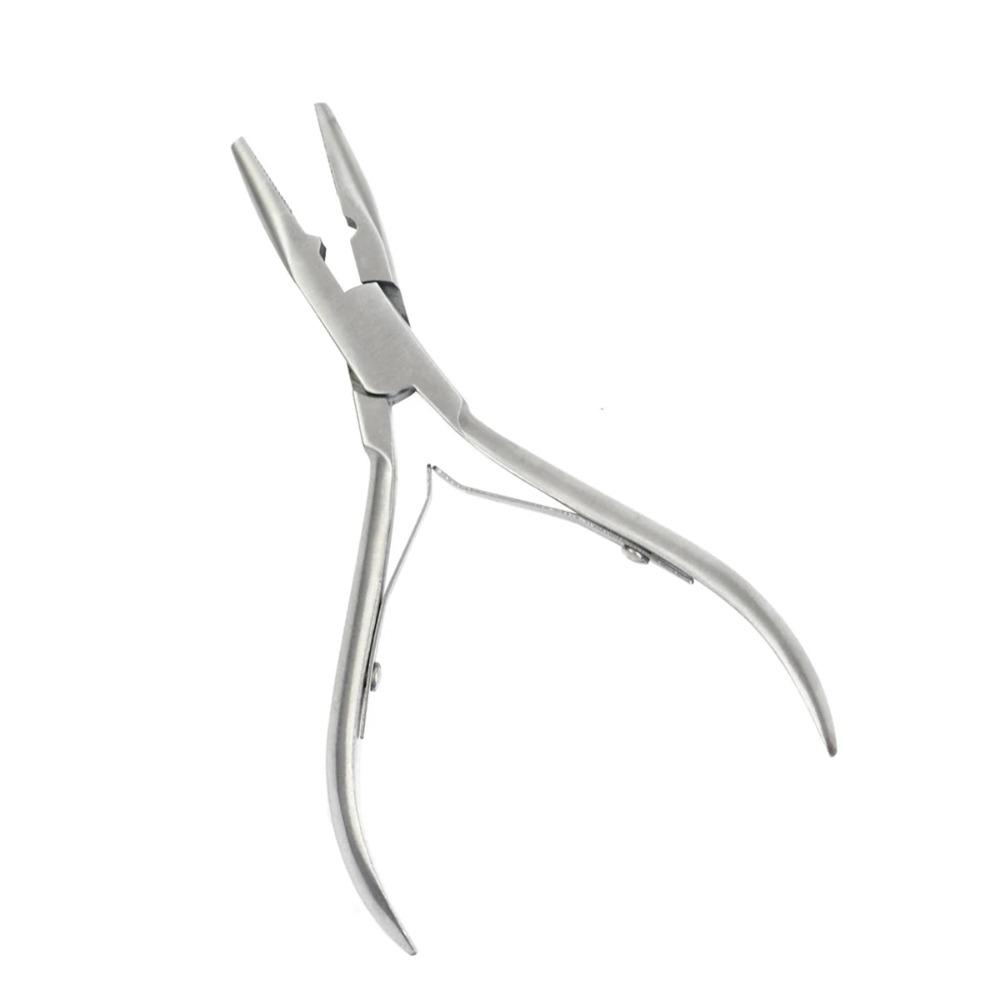 1 шт. 6,5-дюймовые плоские плоскогубцы из нержавеющей стали для наращивания волос Инструменты для наращивания волос из нержавеющей стали Щипцы для волос