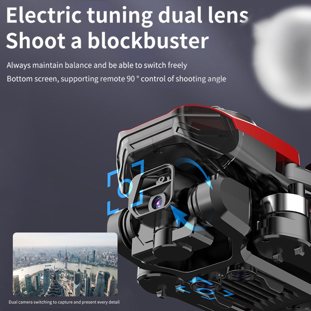 Мини-дрон для детей и начинающих, складной безголовый квадрокоптер с двойной камерой и дистанционным управлением 4K