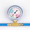 R134A Air Conditioner Gas Cooler Refrigerant Charging Pipe Tube AC Recharge Hose with Pressure Gauge for Car Automobile
