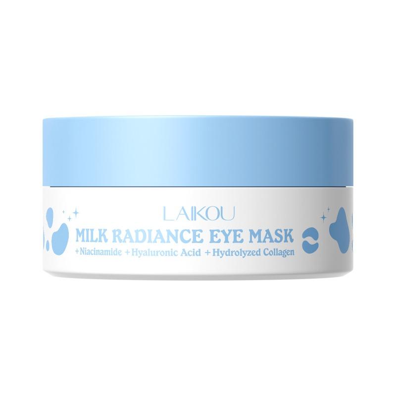 LAIKOU Milk Radiance Eye Mask 70g (50 Pairs) - Firming Under Eye Patches with Collagen & Niacinamide for Puffy Eyes, Dark Circles