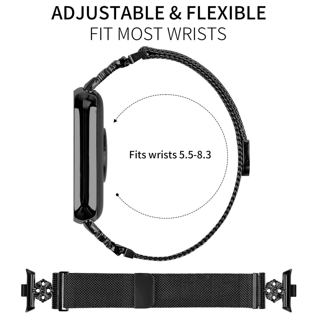 Для Xiaomi Redmi Watch 4 Миланский ремешок Цветок Нержавеющая сталь Магнитный сетчатый ремешок для часов