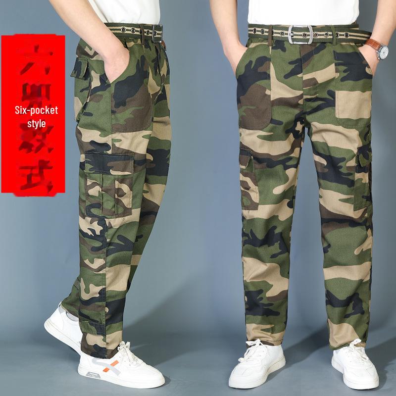 Мужские камуфляжные рабочие брюки — прочные, устойчивые к грязи, свободного кроя для использования на открытом воздухе и в строительстве