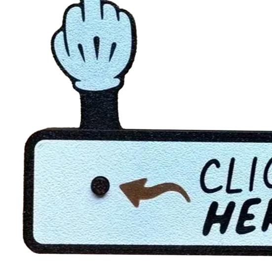 1/2/3/4Pcs Click Here Middle Finger Prank Relief Surprise Button Middle Teens Adults Stress Finger Table