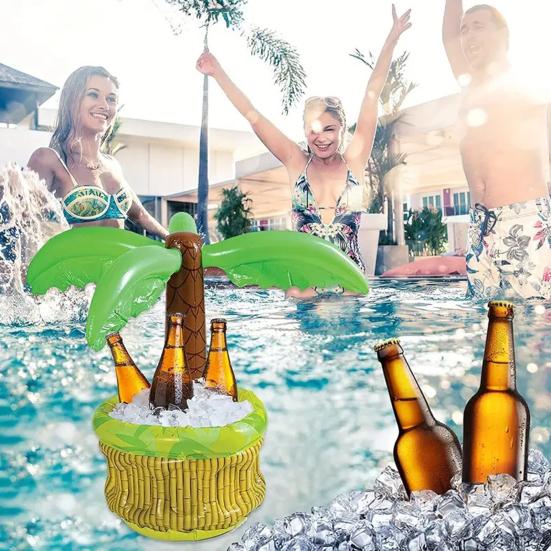 Надувное ведро для льда, держатель для кактуса и пальмы, многоразовый охладитель для напитков на пляже, для пикников и кемпинга