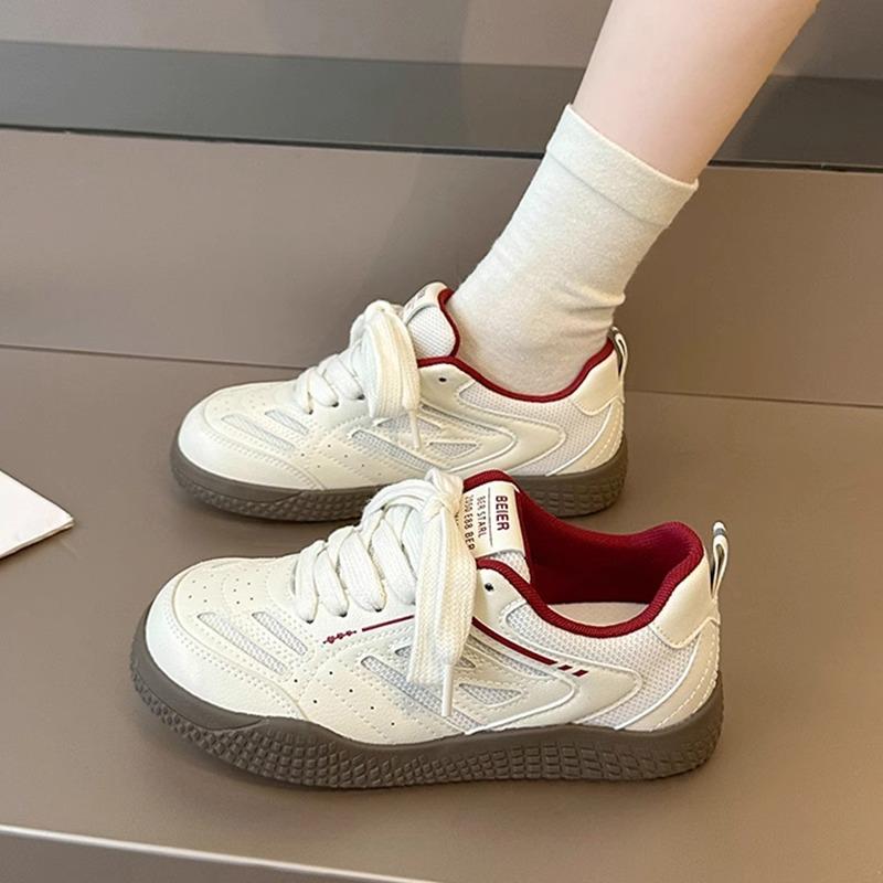 Hong Kong style platform German training shoes women's autumn breathable chic big head board shoes lightweight and popular niche versatile little whit