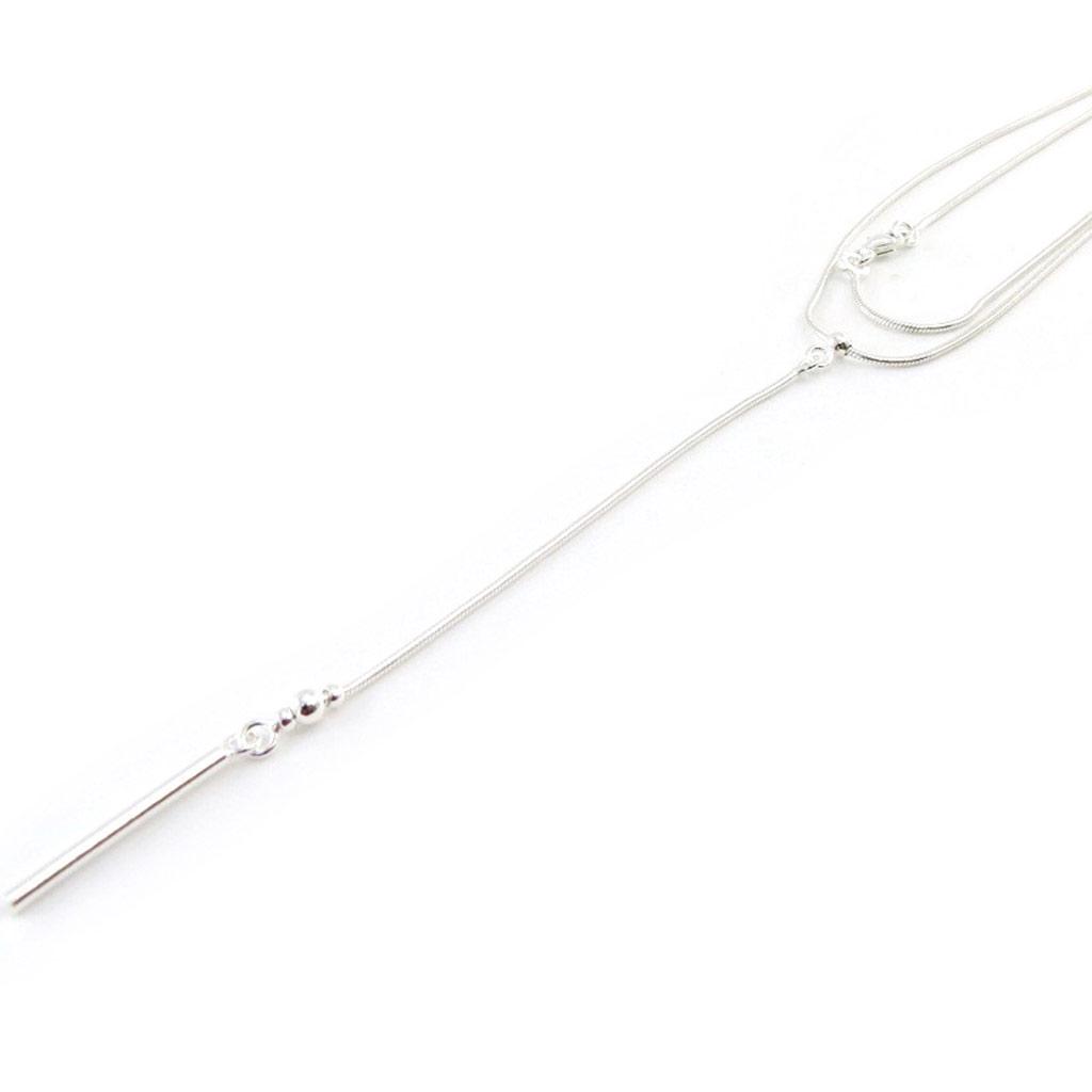 Les Trésors De Lily [F0366] - Silver Necklace 'Ariane' Silver (rhodium-plated) - 10 Cm