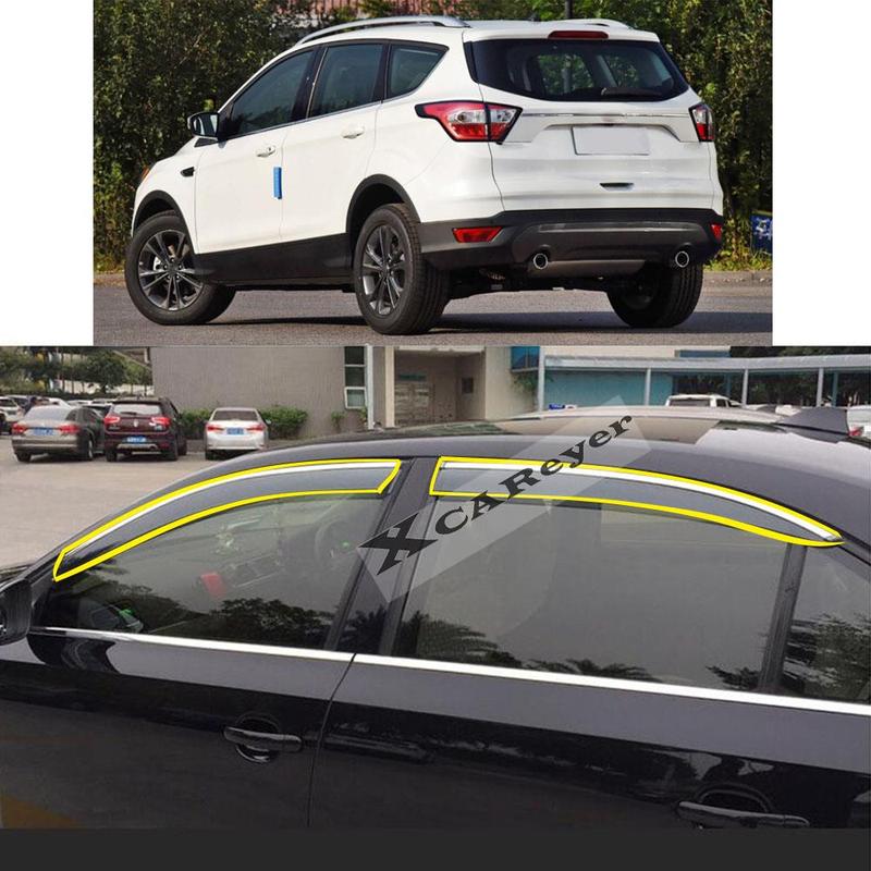 For Ford Kuga Escape 2013-2014 2015 2016 2018 2017 Sticker Plastic Window Glass Wind Visor Rain/Sun Guard Vent