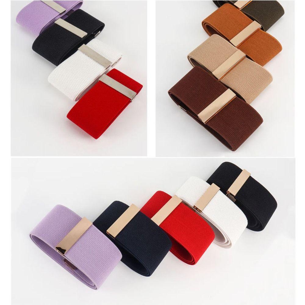 Solid Color Stretch Cinch Waistband Wide Waist Belt New Corset Belt  Down Coat