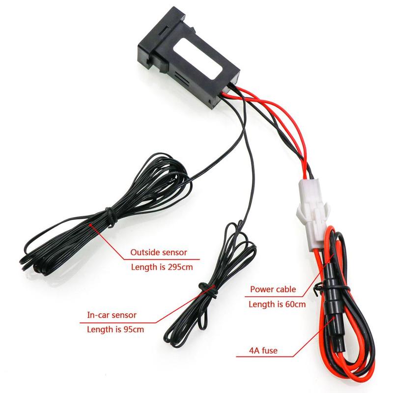 Car Thermometer Internal / External Temperature Display Dual Temperature Sensor for TOYOTA, Hilux, VIGO, Prado, Coaster, Yaris