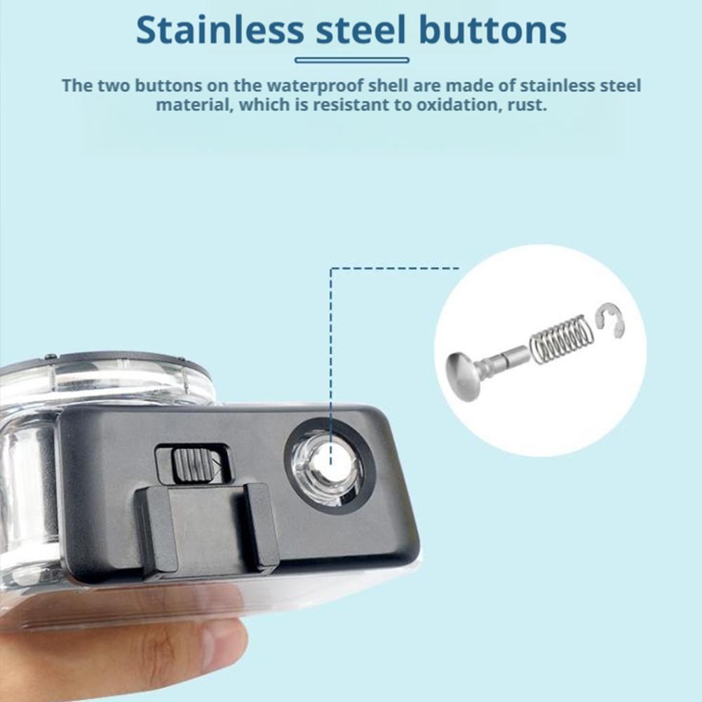 Для DJI Action 6 Водонепроницаемый защитный чехол и аксессуары для линз из закаленного стекла высокой четкости