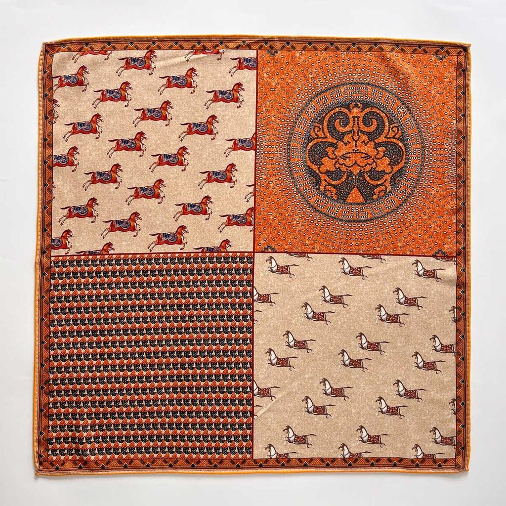 18% Silk 82% Wool Scarf Women Pashmina Double Sided Foulard Female Bandana Twill Scarves Hijab Shawl Wraps Square Headkerchief