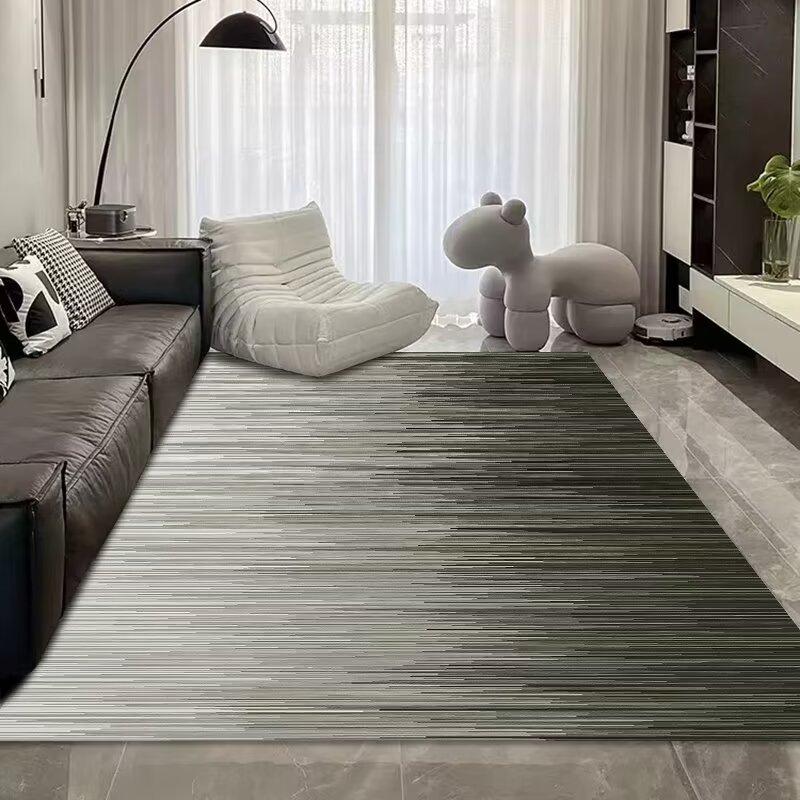 Простой Легкий Роскошный Утолщенный Ковер из Кристального Бархата, Коврик для Пола под Кофейный Столик в Гостиную Спальню, Ковер с Синими Абстрактными Чернилами