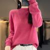 Autumn and Winter Women's Half-high Neck Knitted Sweater Loose Thin Bottoming Shirt