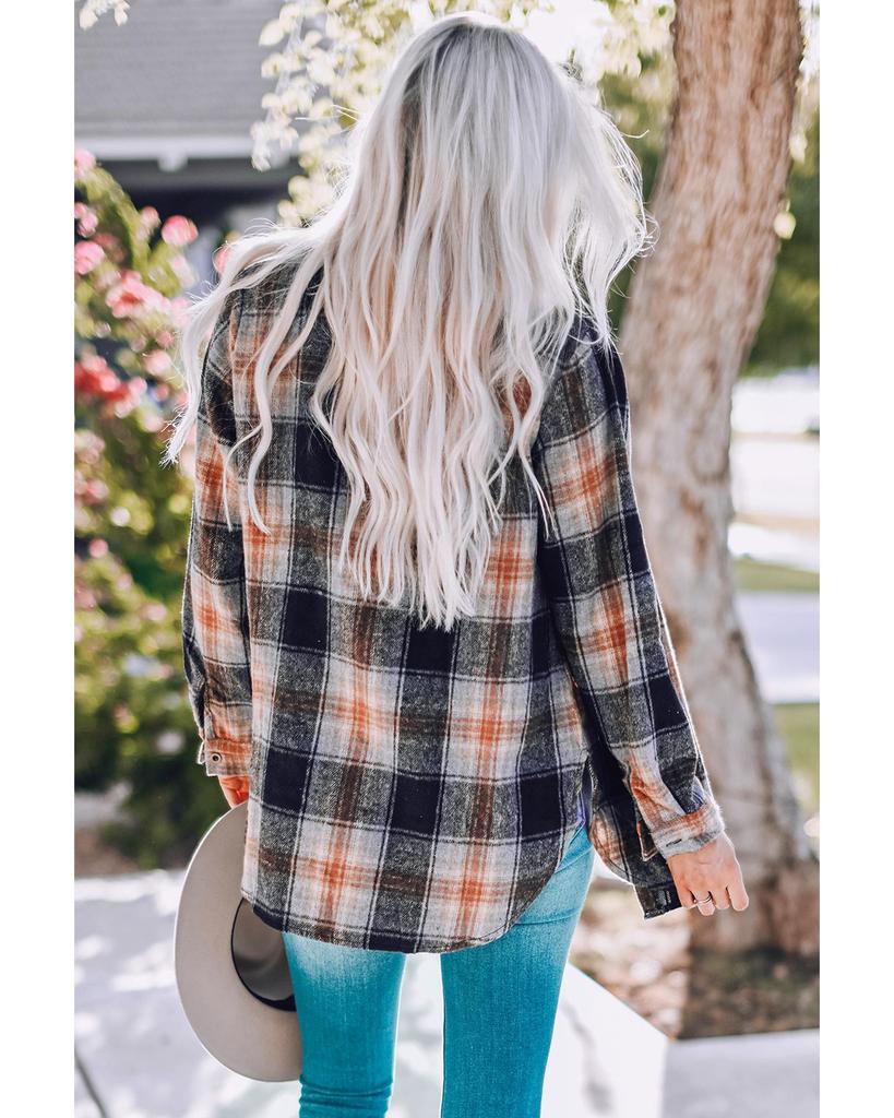 Azura Exchange Клетчатая куртка большого размера с закругленным подолом