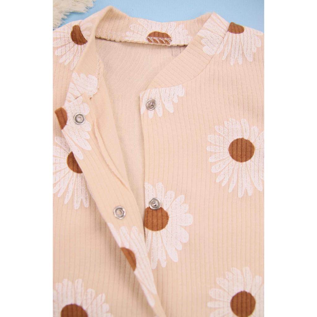 Бежевый Baby Baby Baby с принтом Daisy Baby Finding 100% хлопок