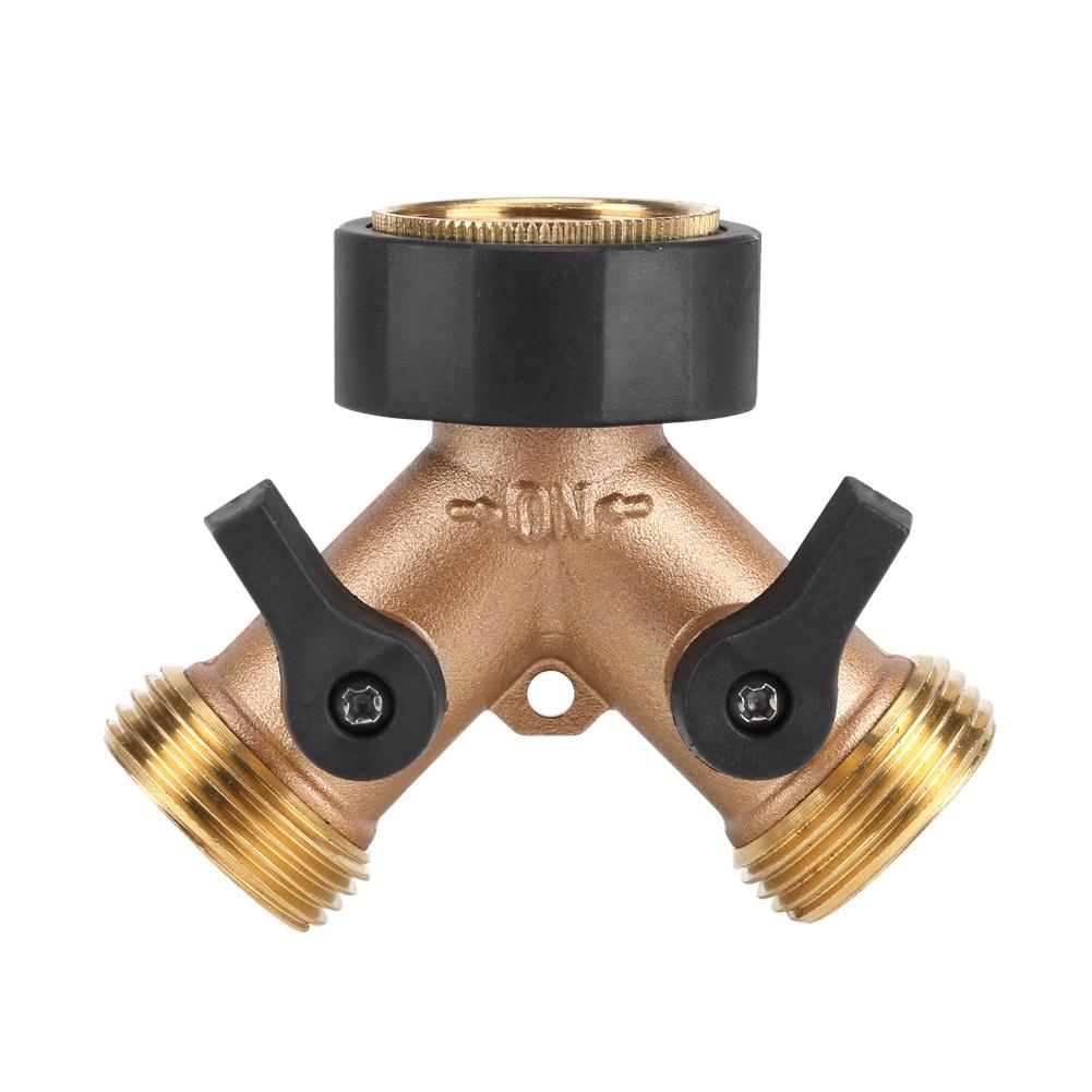 Brass Water Tap Adapter 2 Way Y Shape 3 4 Hose Connector for Garden Irrigation