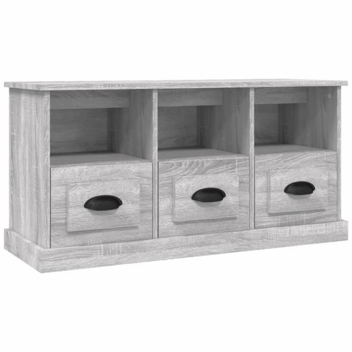 VidaXL TV Cabinet Sonoma Grey 100x35x50 Cm Engineered Wood 816294