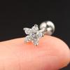 New Designed Helix Piercing Flower Star Moon Earrings Trend Sliver Gold Color Zircon Tragus Bone Stud Ear Ring Body Chic Jewelry