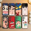 Мультяшный чехол для телефона J-Crayon Shin-chan для Samsung S26, S25, S24, S23, S22, S21, S20, S30, Ultra, Plus, Fe, Note, 5G Черный чехол