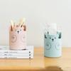 Kawaii Bear Pen Pen Pencil Pot Holder Контейнер для хранения кистей Настольный органайзер Многофункциональный держатель для телефона Канцелярские принадлежности Офисные принадлежности