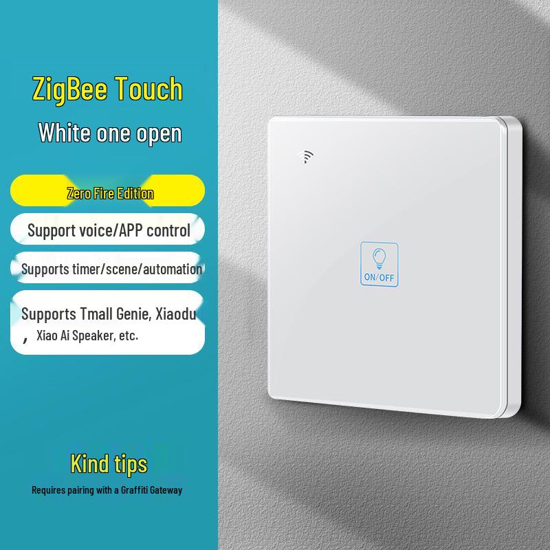 Zhengshang C8 Граффити Zigbee Сенсорный Умный Выключатель с 80 Ом Голосовым Управлением для Alexa и Google Assistant.