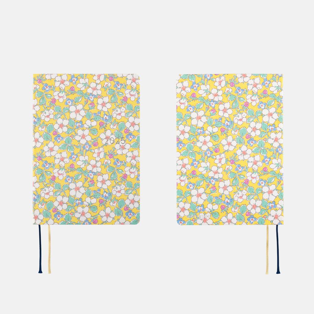 Hobonichi Techo 2025 Hon Liberty Fabrics/Paysanne Blossom [A6/1 Page Per Day/January/Monday Start]