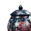 Ceramic Ginger Jar with Lid, Chinese Temple Jar, Decorative Vase for Home Decor, Storage