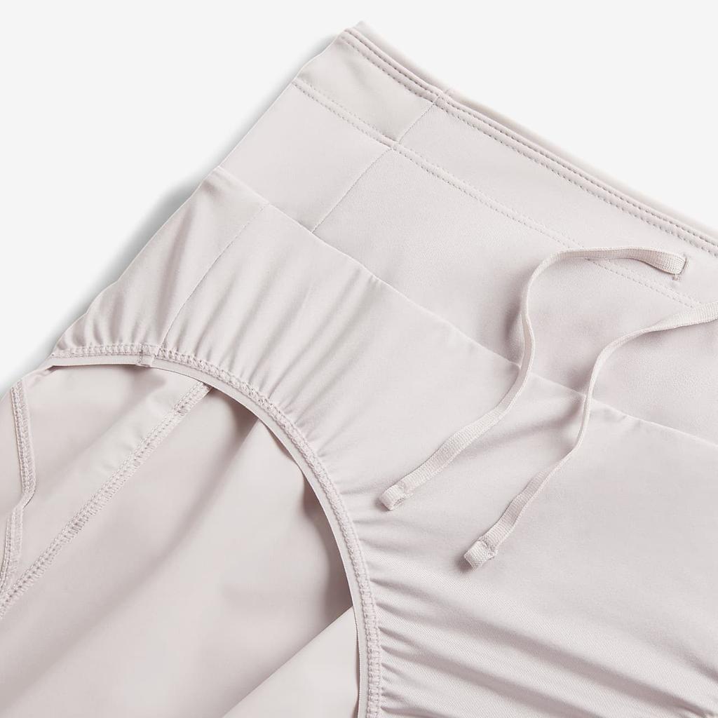 Nike Dri-FIT Bliss Solid Quick-Dry High-Waisted Sports Shorts Women Bottoms Grey Purple DX6019-019