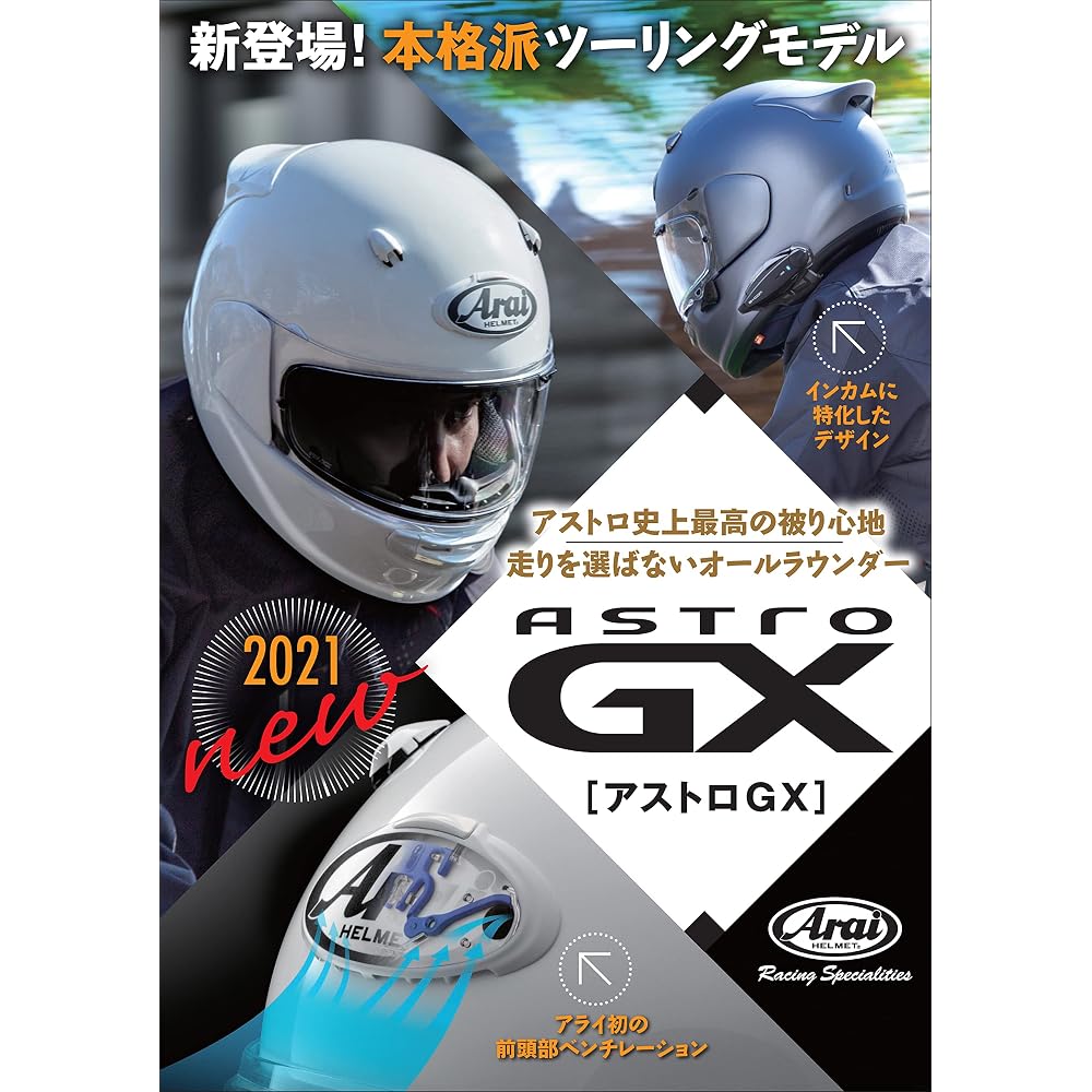 Arai Astro GX Full Face Motorcycle Helmet Flat Black 61-62cm