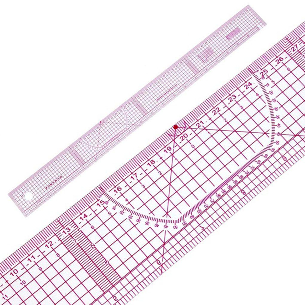 Швейная линейка двухсторонняя метрическая нулевая центрирующая маркировка для квилтинга пластиковая самодельная одежда пошив одежды чертежи чертежные принадлежности