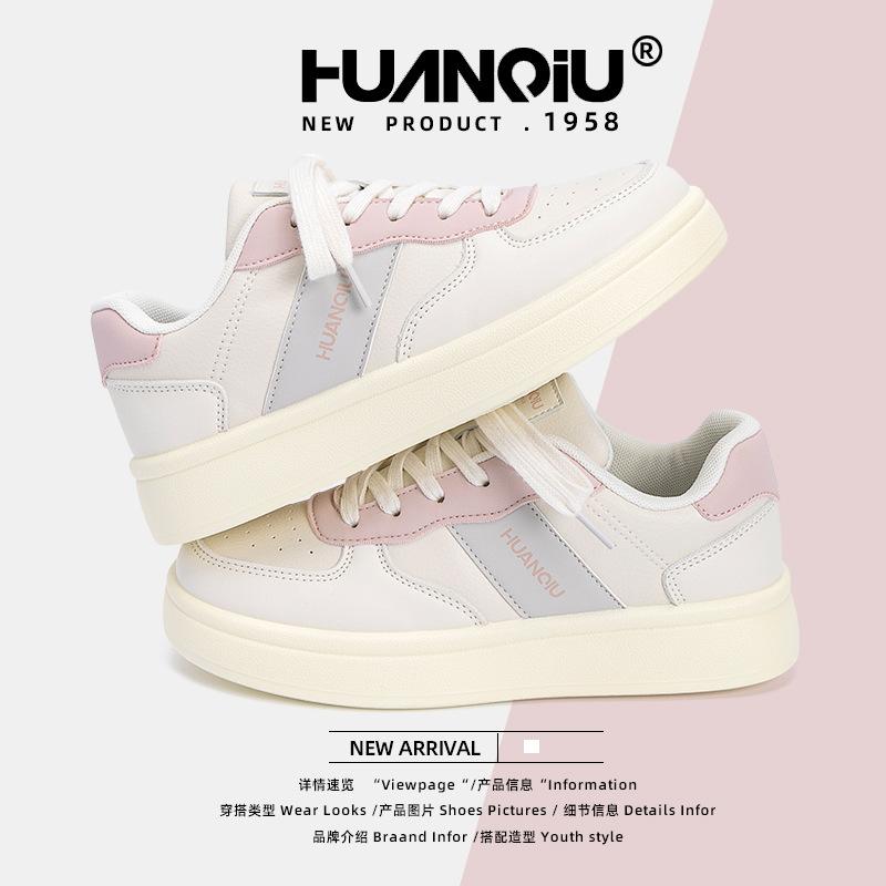 Глобальные туфли на толстой подошве ZHQ68130 новые популярные весенние туфли женские универсальные маленькие белые туфли повседневные кеды