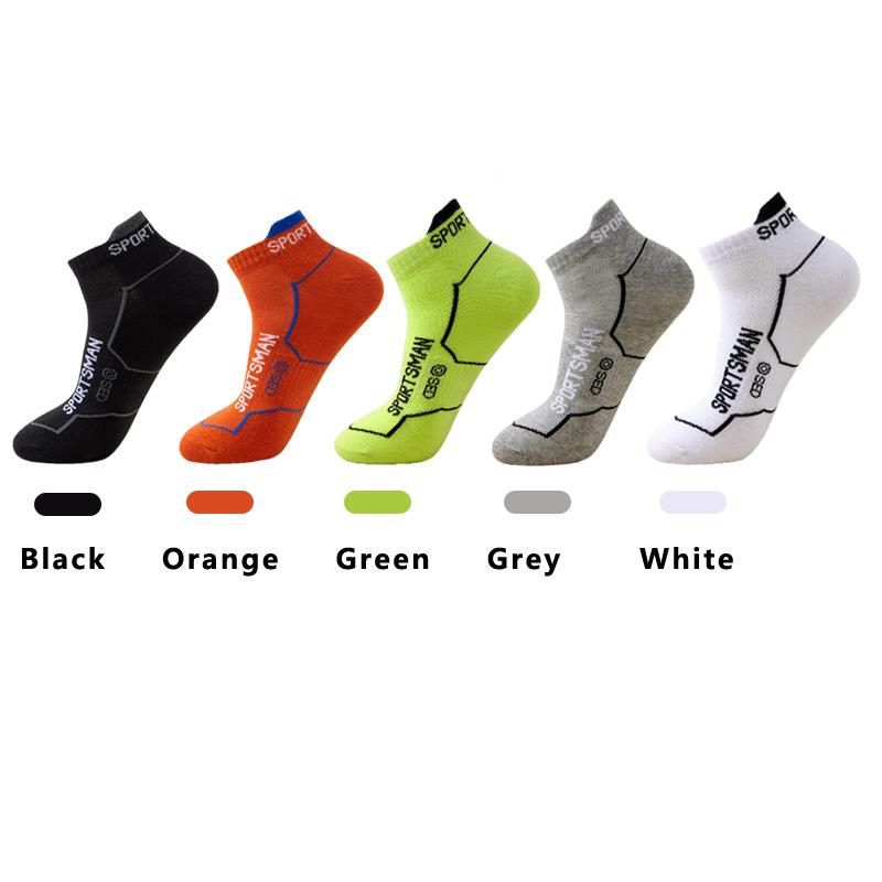 5 пар высококачественных мужских носков до щиколотки, дышащие хлопковые спортивные носки, сетчатые повседневные спортивные летние тонкие короткие Sokken, размер 38-45