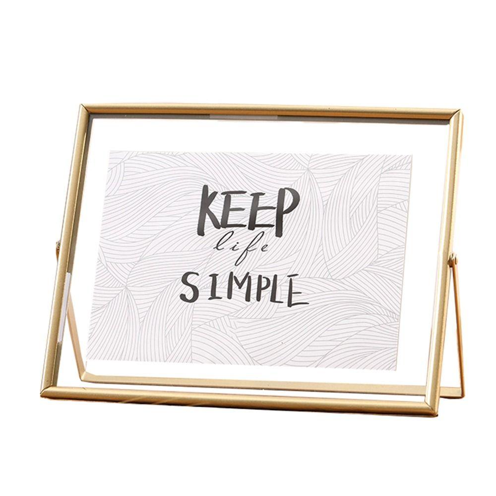 Металлическая фоторамка в минималистичном стиле Прозрачная поверхность Парящая фоторамка Дом