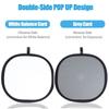 60x60cm Portable Double Face Camera Focus Board 18% Reflector Grey/White Balance Card Two Sides