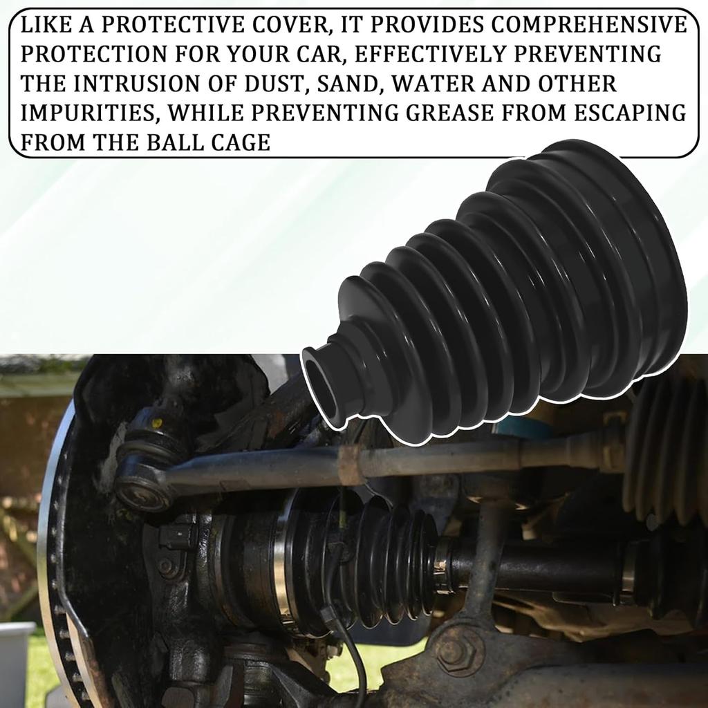 Universal CV Boot Repair Kit, Silicone Waterproof Dustproof Axle CV Joint Boot Set With 4 Stainless Steel Clamps & 6 Cable Ties, Highly Flexible
