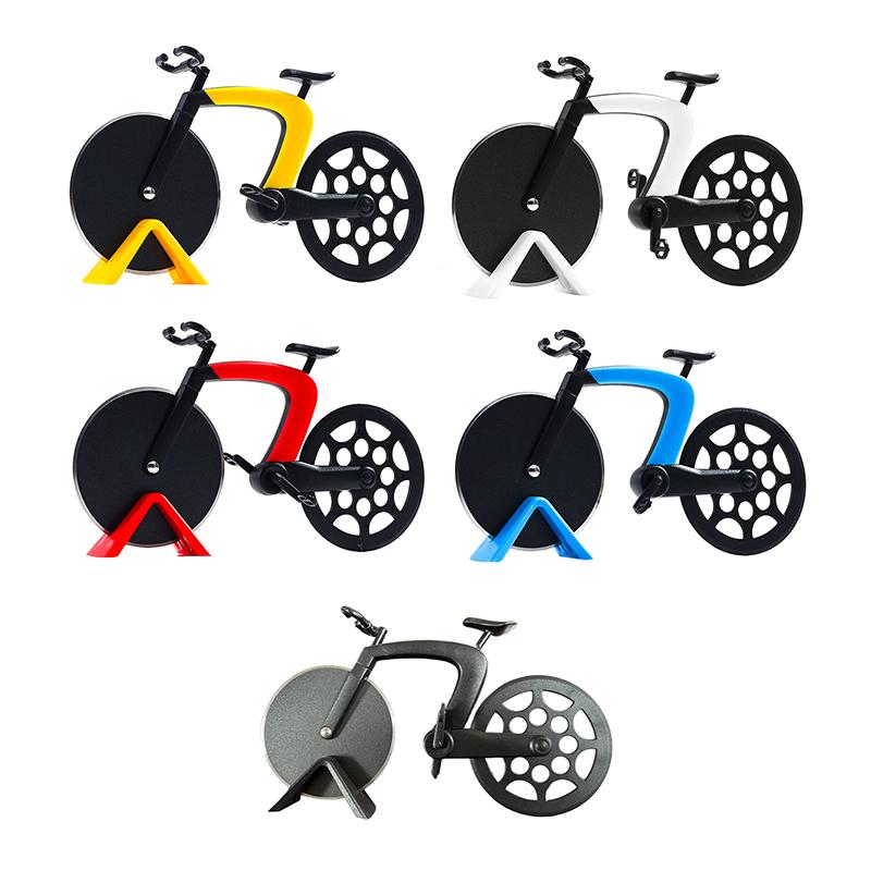 Креативный нож для пиццы в форме велосипеда, многоразовый нож для пиццы, практичный кухонный нож из нержавеющей стали для пикника