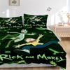 Набор пододеяльников Rick_and_Morty из 3 предметов (1 пододеяльник + 2 наволочки, без наполнителя) - Уютное и дышащее украшение для спальни yy251104029