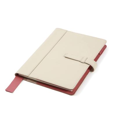 Обложка для блокнота формата A5 Lightex, совместимая с Hobonichi/Cousin, натуральная кожа коровы, двухцветный дизайн, CV-Monoleather бежевый