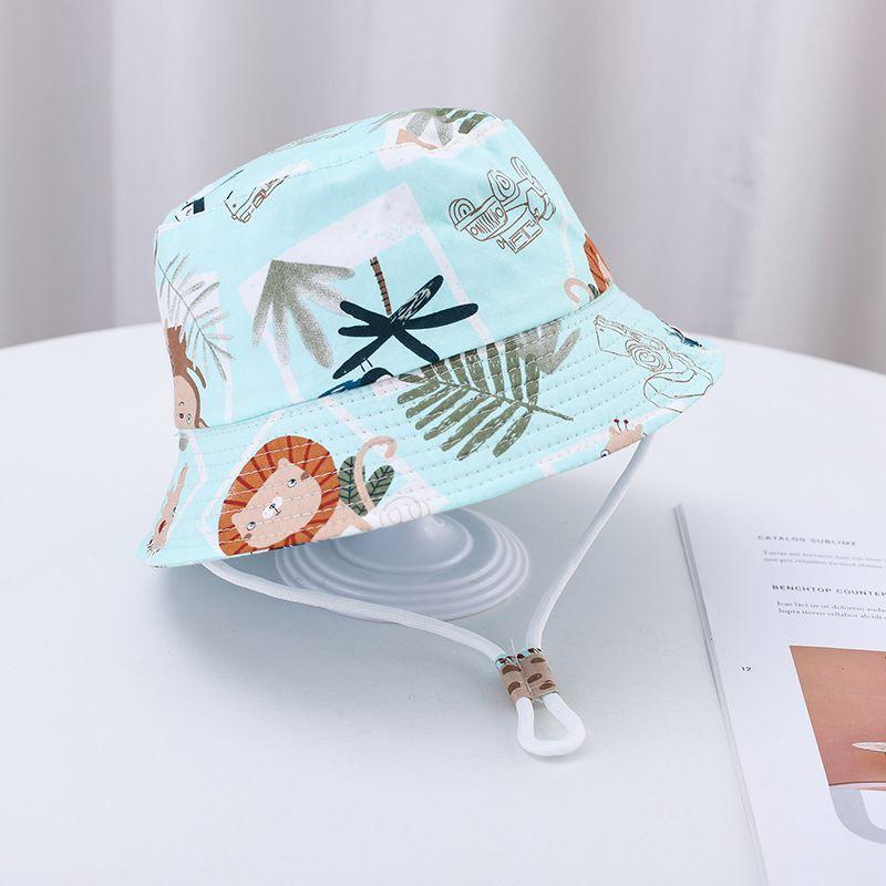 Kids Cartoon Bucket Hat Spring Summer Baby Sun Protection Cap Boys Girls UV Shield Outdoor Beach Fishing Hat