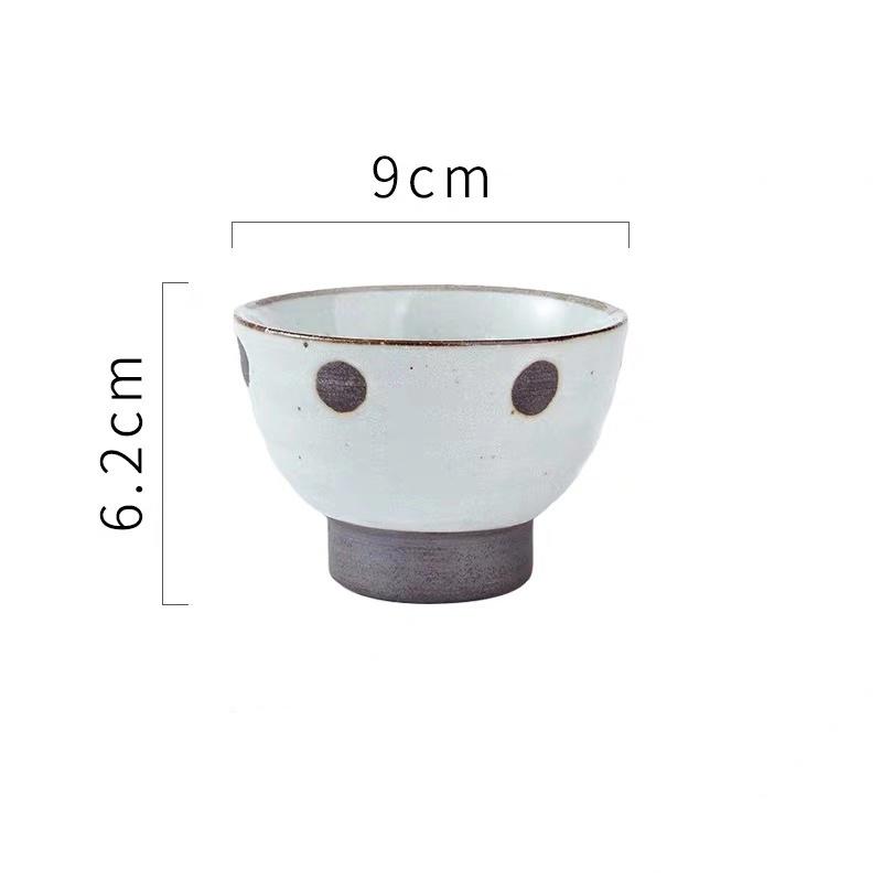 Керамическая чашка для супа в японском стиле, грубая керамика, ручная роспись, решетчатый узор, чайные чашки, креативные ретро чашки для вина, офисная посуда