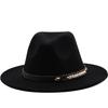 New Wool Women Men Fedora Hat For Winter Autumn Elegant Lady Gangster Trilby Felt Homburg Church Jazz Hat 55-58CM Adjustable