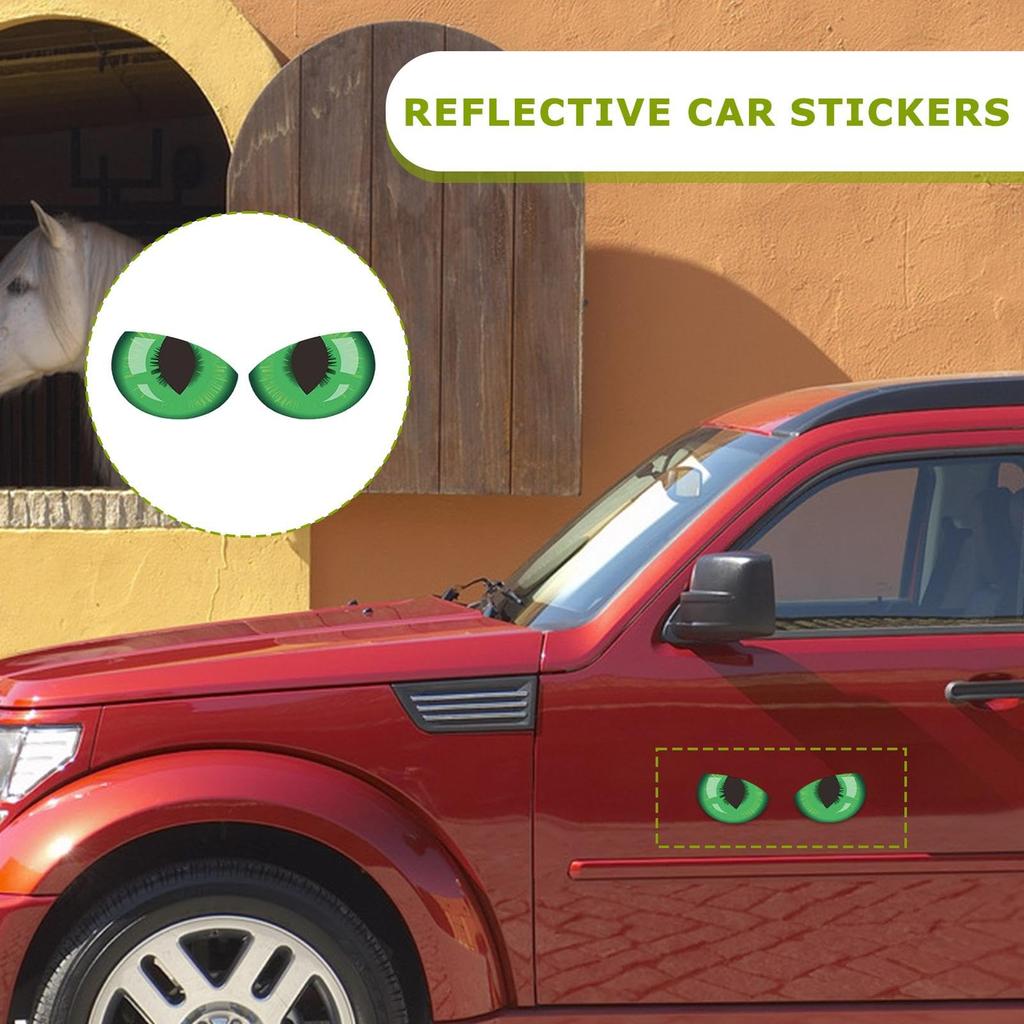 Car Reflective Eye Stickers | 3D Funny Peeking Car Decal | Long Lasting Car