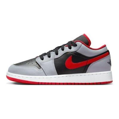 Детские кроссовки Air 1 Low GS Cement Fire Red Grey Black Cement-Grey 553560-060