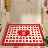 New Chinese Big Red Home Festive Mat Entry Door Dirty Keni Velvet Scraping Dust Removal Mat Carpet