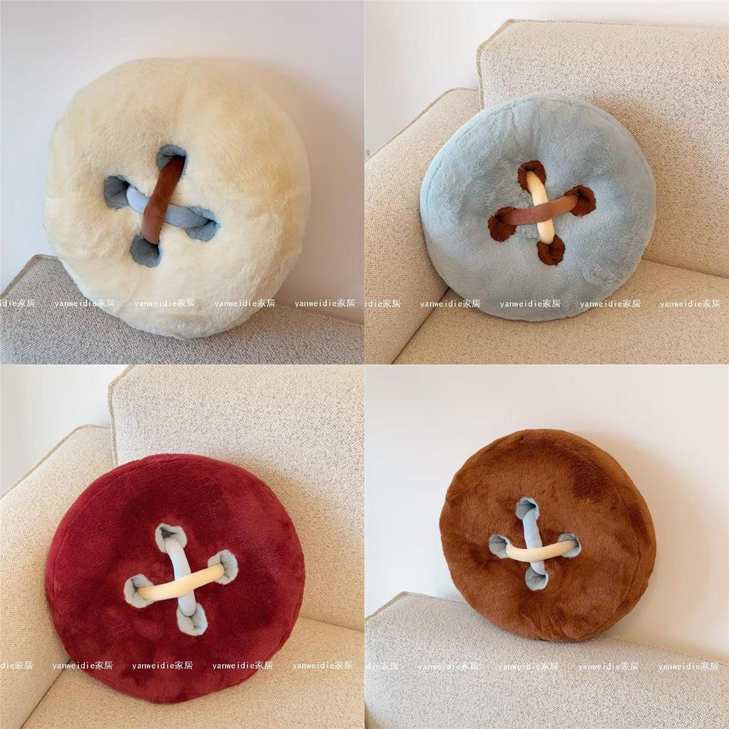 Plush Bunny Fur Throw Pillow For Couch Nap Support Decorative Home Accessory