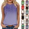 Women's Fashion Summer Round Neck Tank Top Lightweight Sleeveless  Print Tank Top