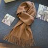 High Quality Scarf Women Autumn Winter Solid Color Simple Classic Wool Blend Muffler Female New Type Versatile Warm Shawl